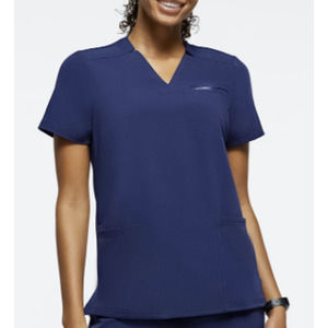Jaanuu Women's Navy Scrubs Top and Jogger Set - Size M